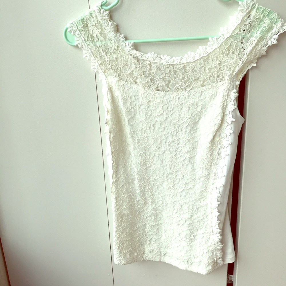 Lace Wide Neck Top